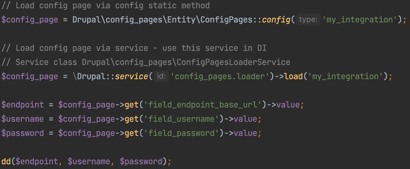 Snippet code 